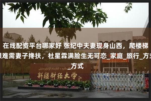 在线配资平台哪家好 张纪中夫妻现身山西，爬楼梯艰难需妻子搀扶，杜星霖满脸生无可恋_家庭_旅行_方式