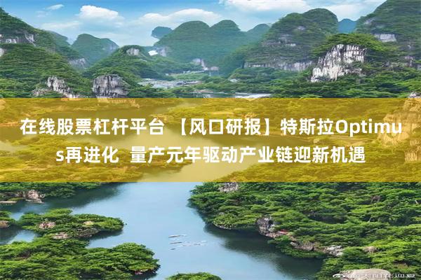 在线股票杠杆平台 【风口研报】特斯拉Optimus再进化  量产元年驱动产业链迎新机遇